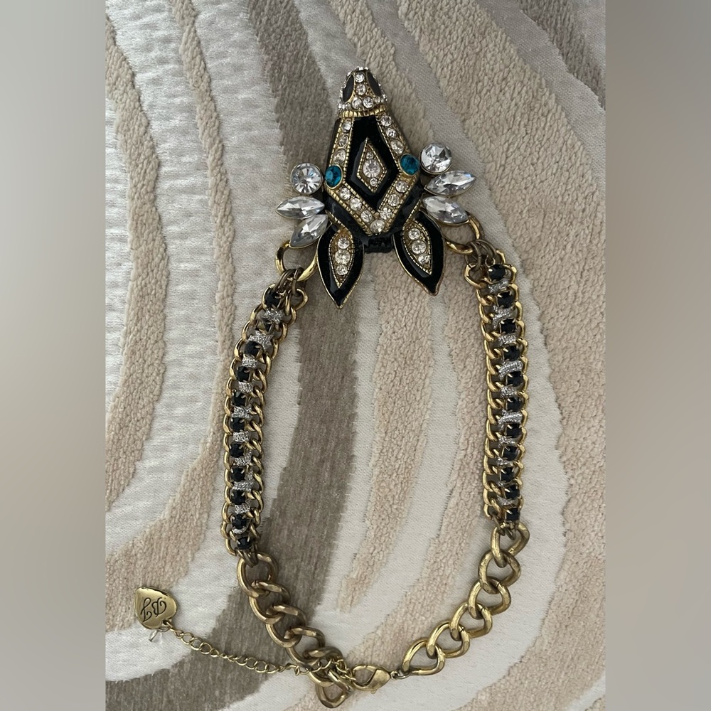 Betsey Johnson Gold and Black Statement Necklace